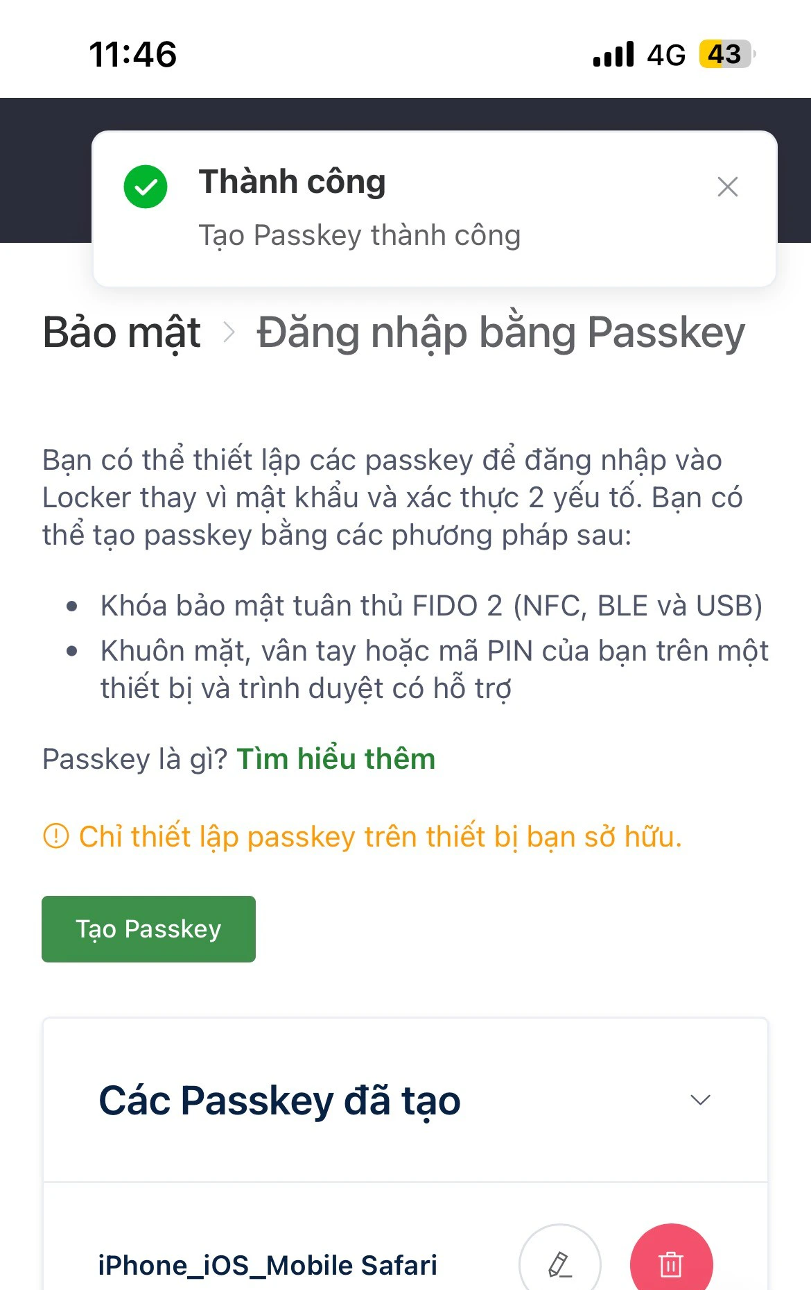 Thành công trên di động