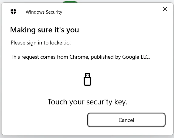 Xác thực khóa bảo mật
