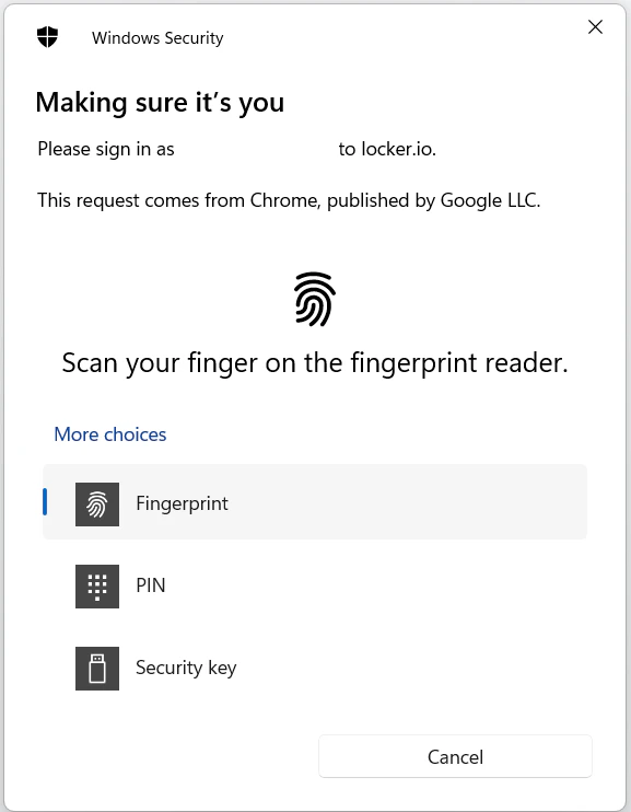 Xác thực Windows Hello