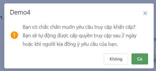 Gửi yêu cầu truy cập