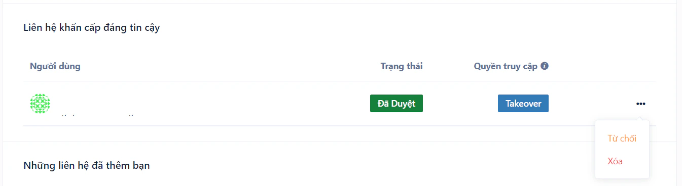 Thu hồi quyền truy cập