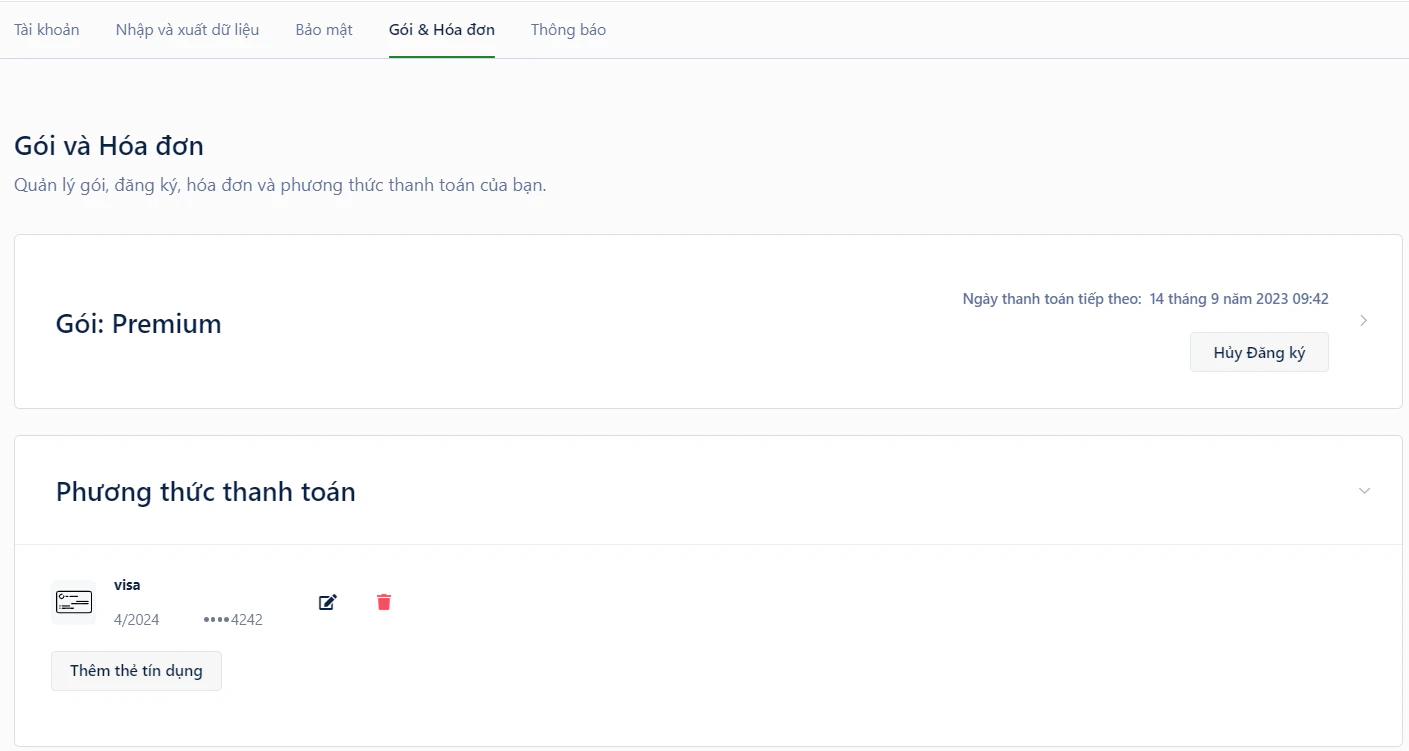 Thêm thẻ tín dụng