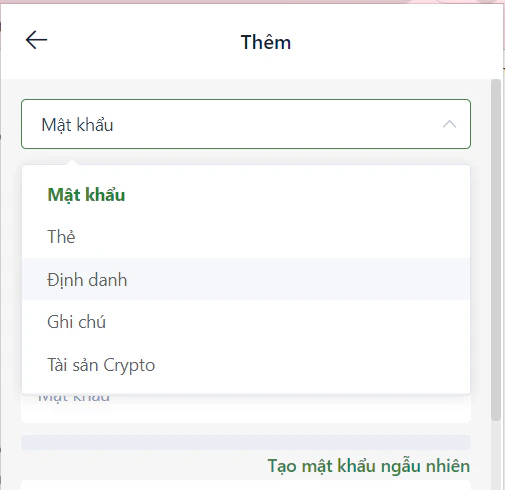 Thêm mục vào thư mục