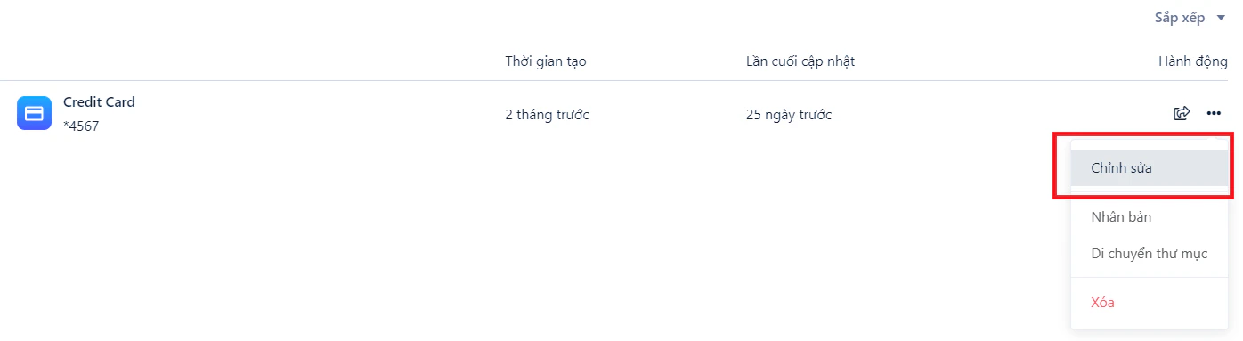 Chỉnh sửa mục trên Linux