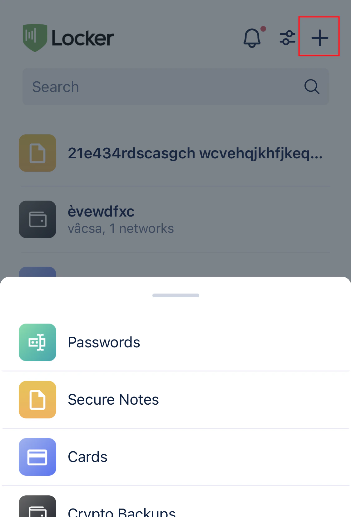 Thêm mục mới trên di động