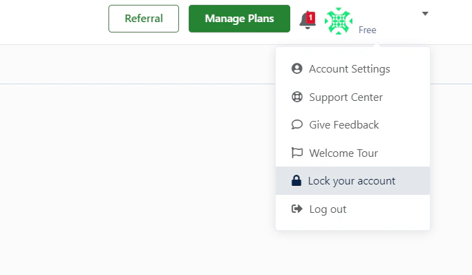 Khóa tài khoản trên Web Vault