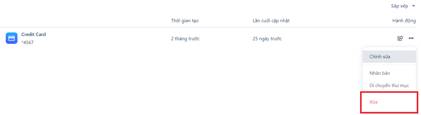 Xóa mục trên Windows