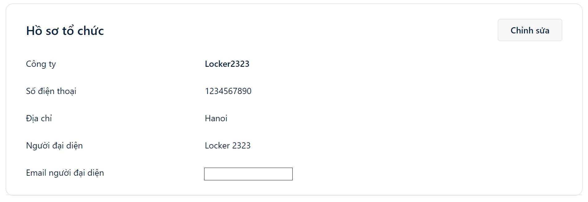 Hồ sơ tổ chức