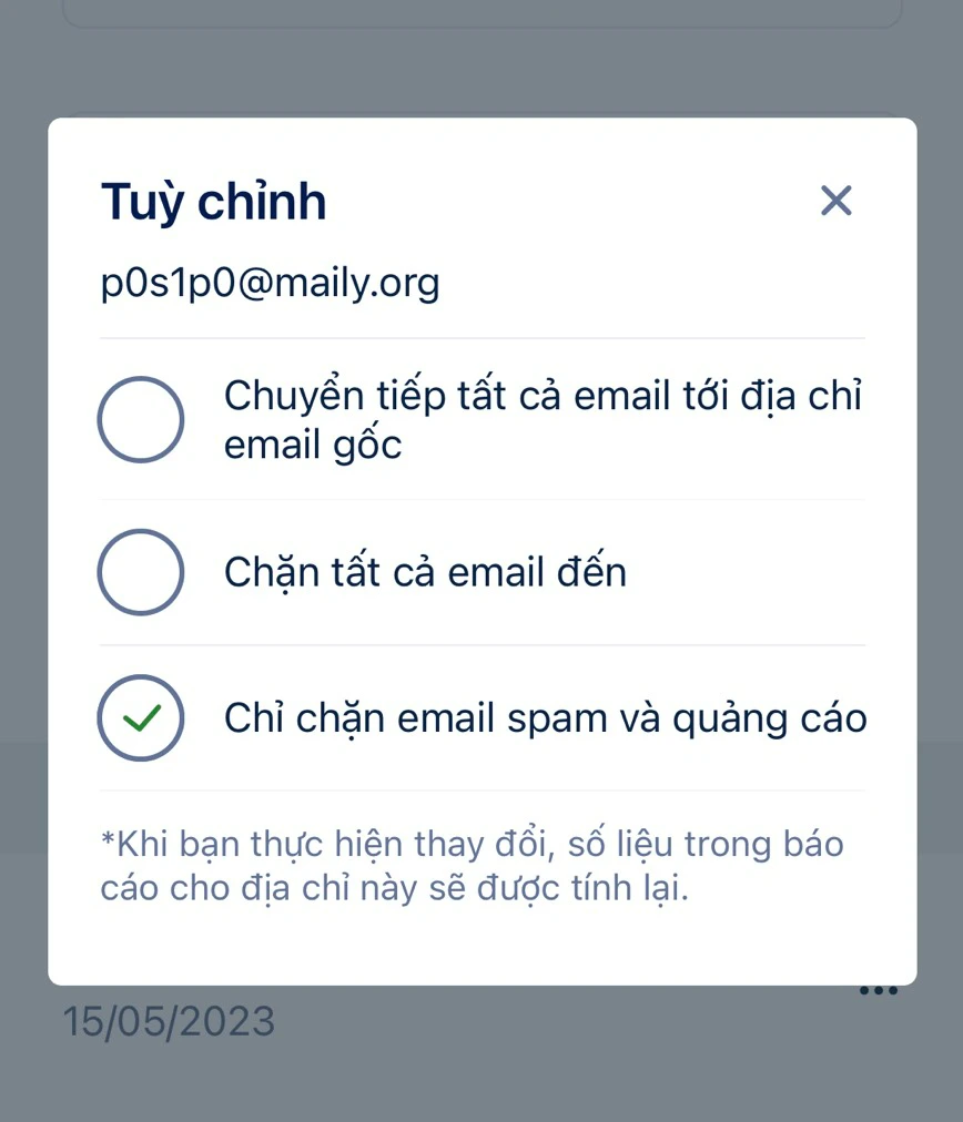Cấu hình bí danh trên thiết bị di động