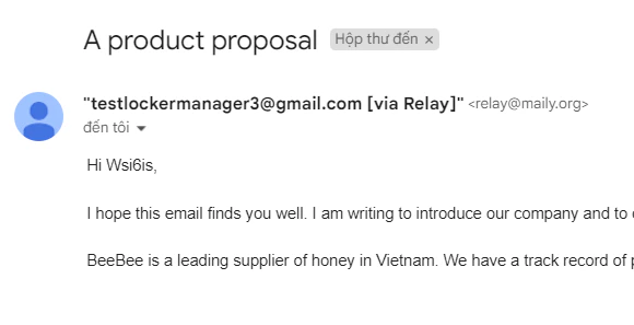 Email được chuyển tiếp từ bí danh