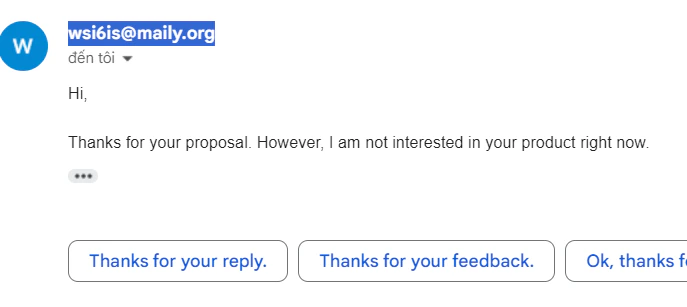 Người nhận thấy email từ địa chỉ @maily