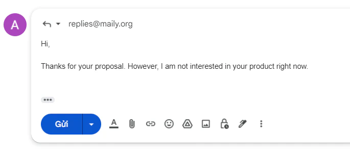 Trả lời email qua bí danh