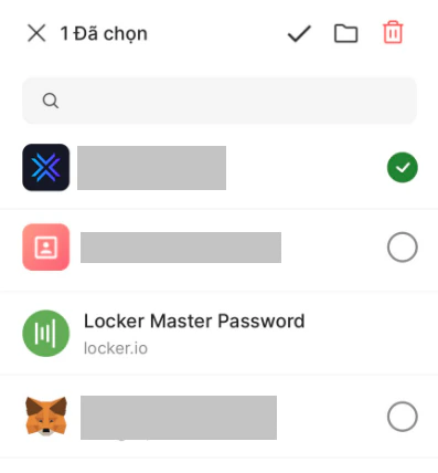 Chọn nhiều mục trên di động
