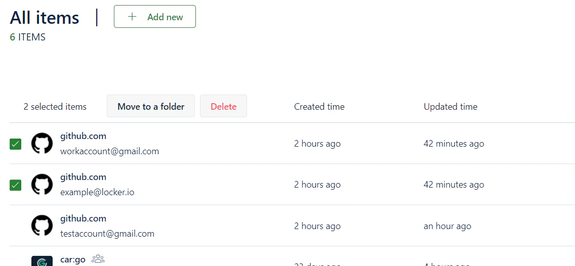 Chọn nhiều mục để xóa