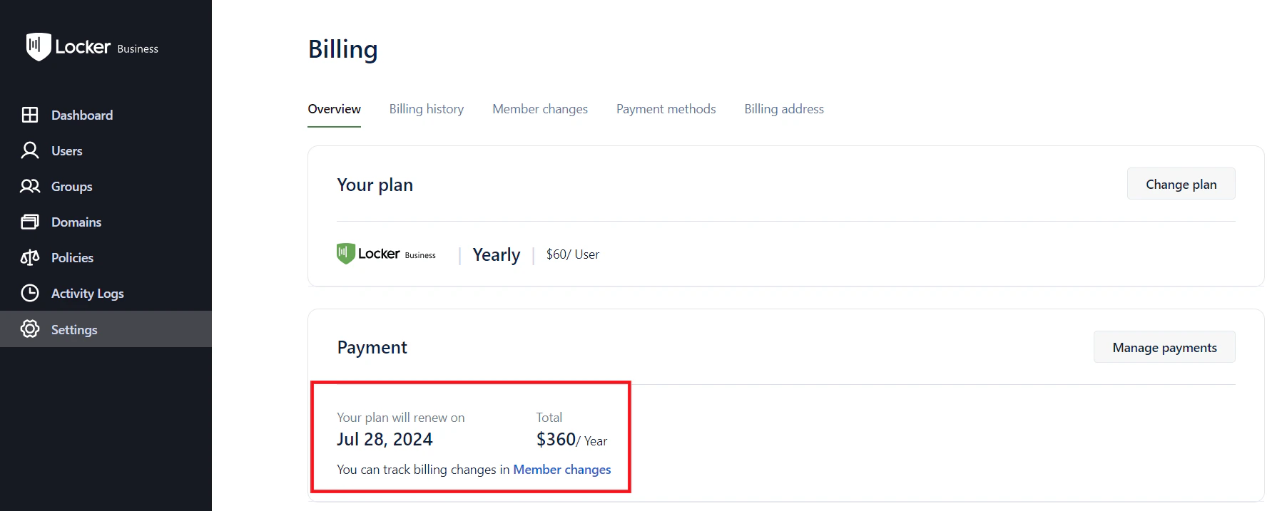 Subscription Plan Renewal