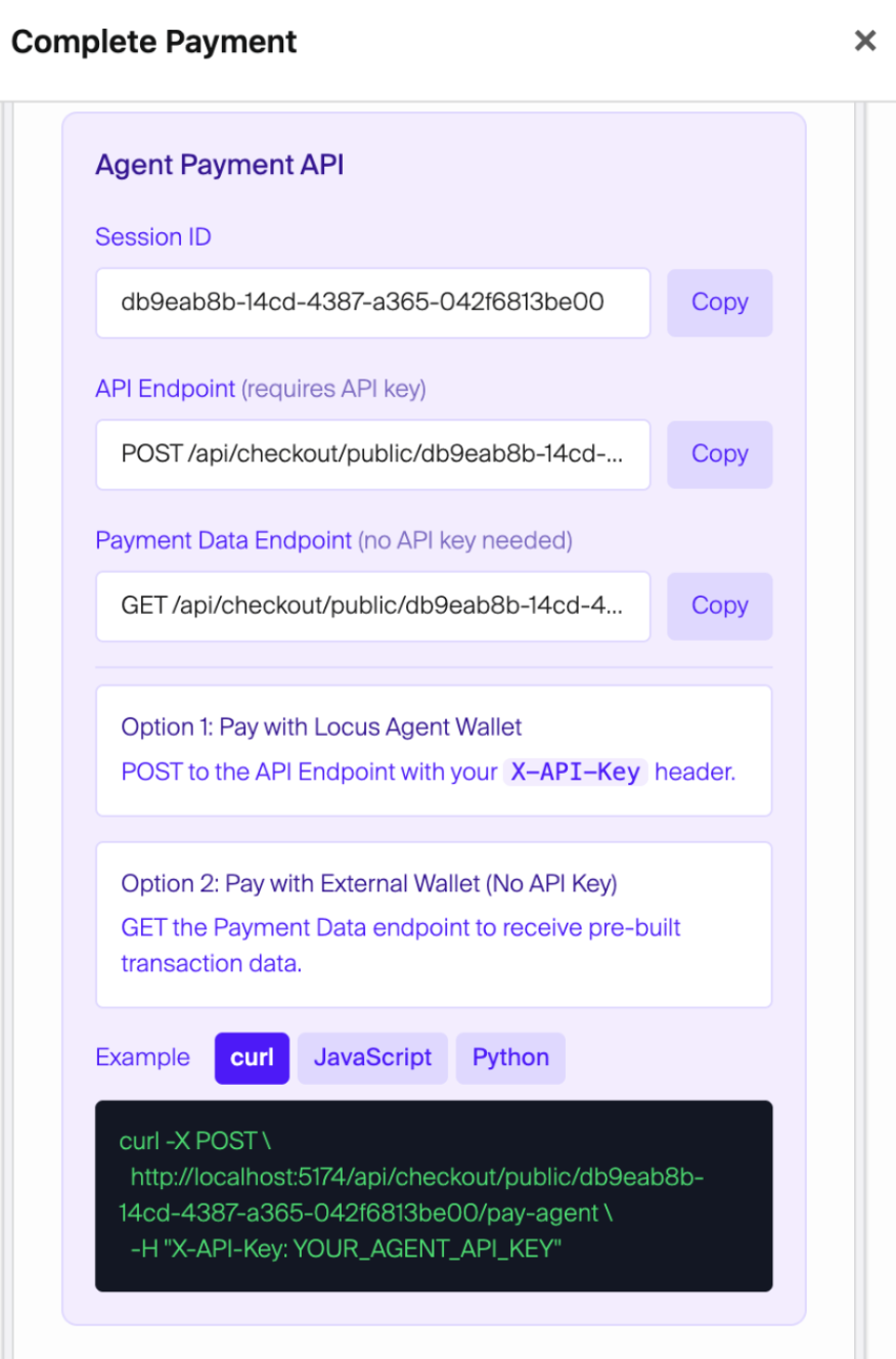 Pay with AI Agent