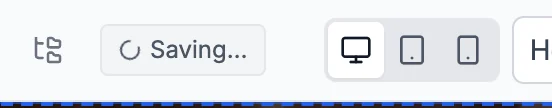 The toolbar showing Saving...