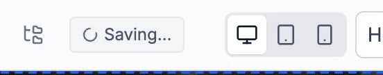 The toolbar showing Saving...