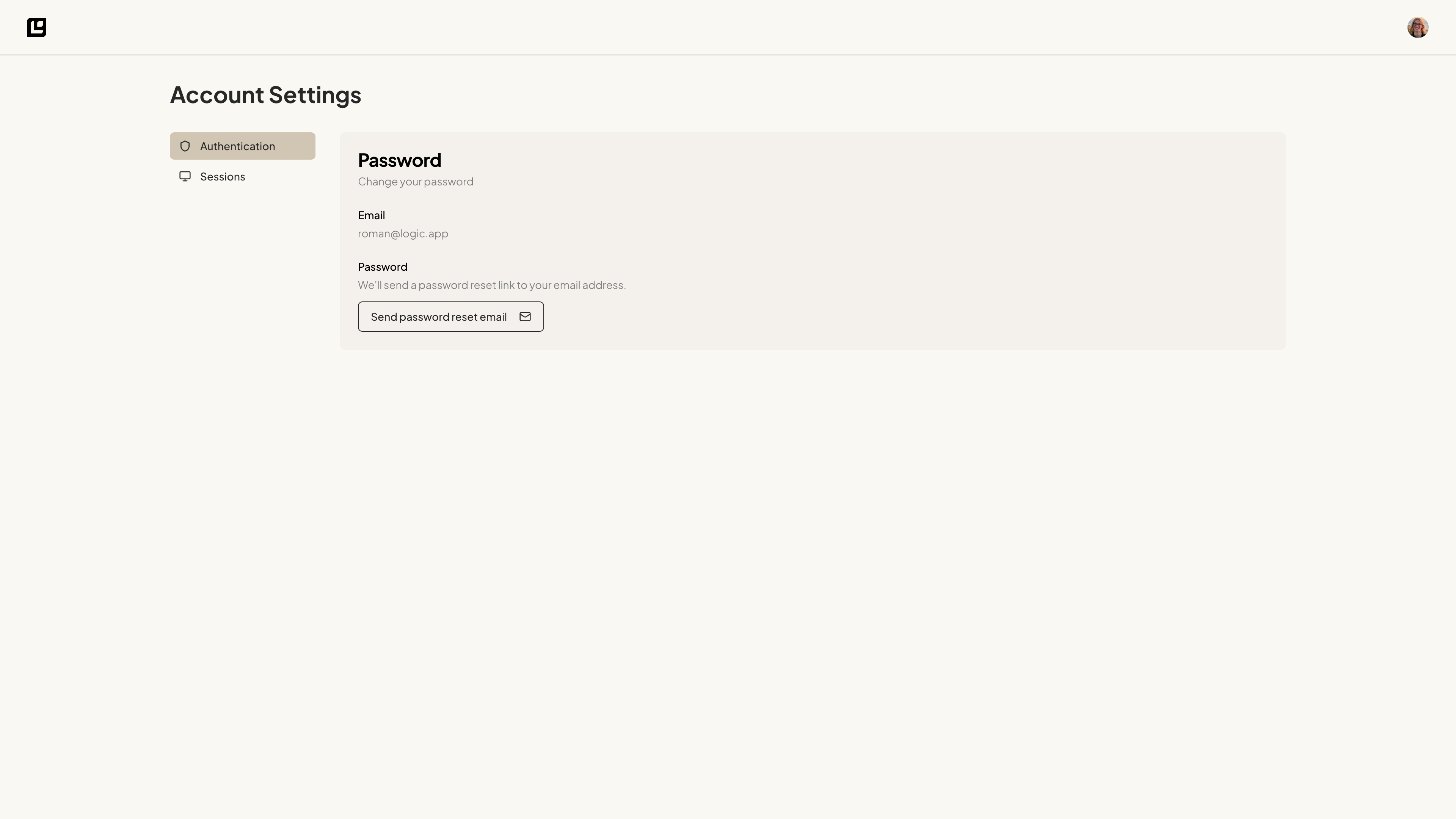 authentication settings