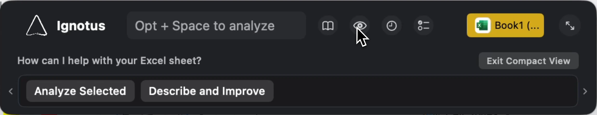Main Logical window with an arrow pointing to the Sentry Mode (eye) icon.