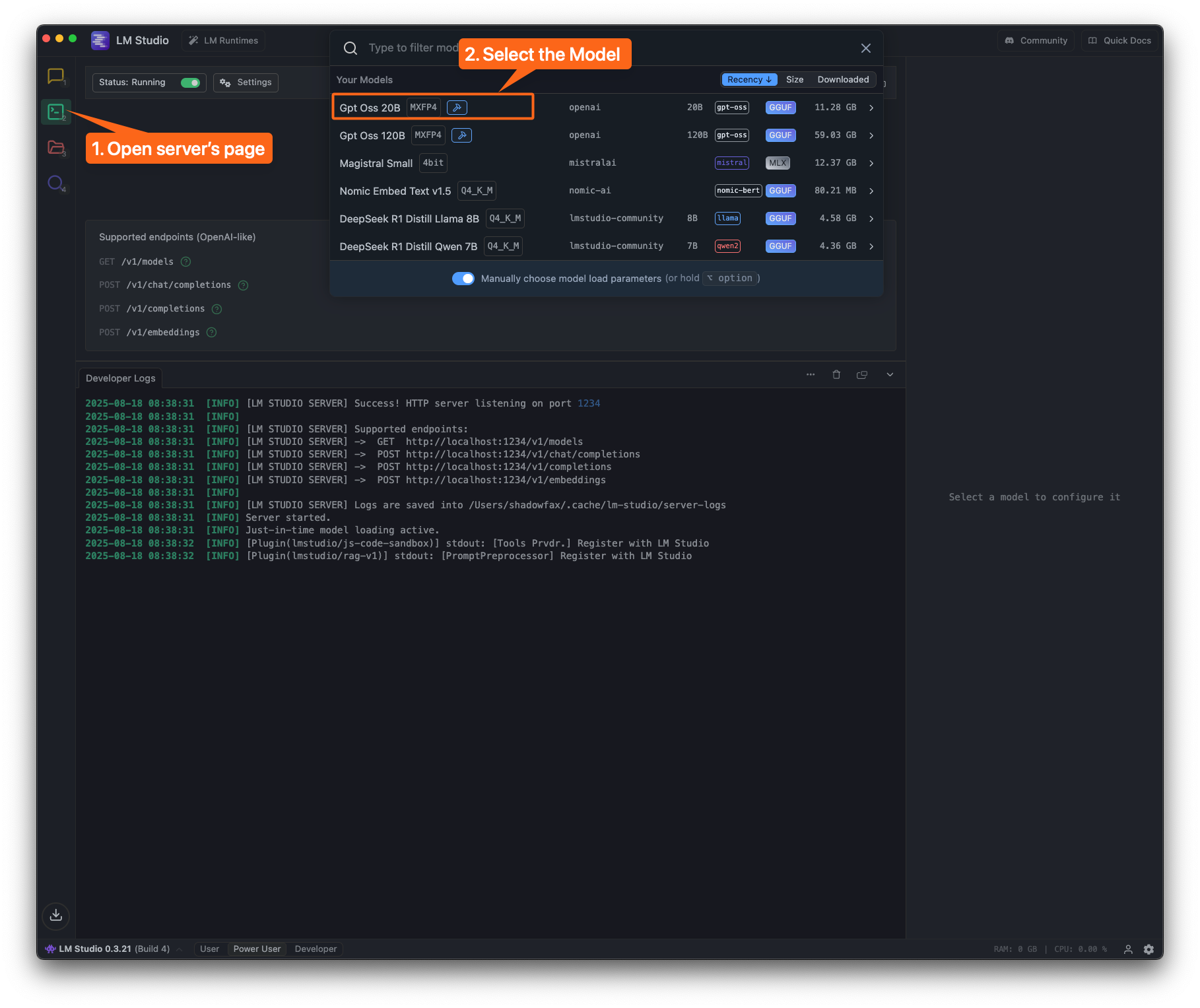 Setting up LM Studio - Oryx Browser