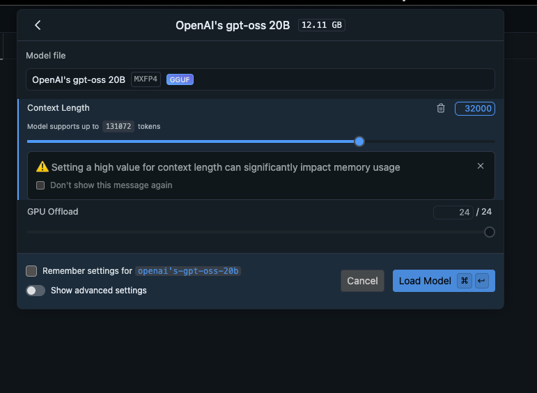 Set context length to 32768