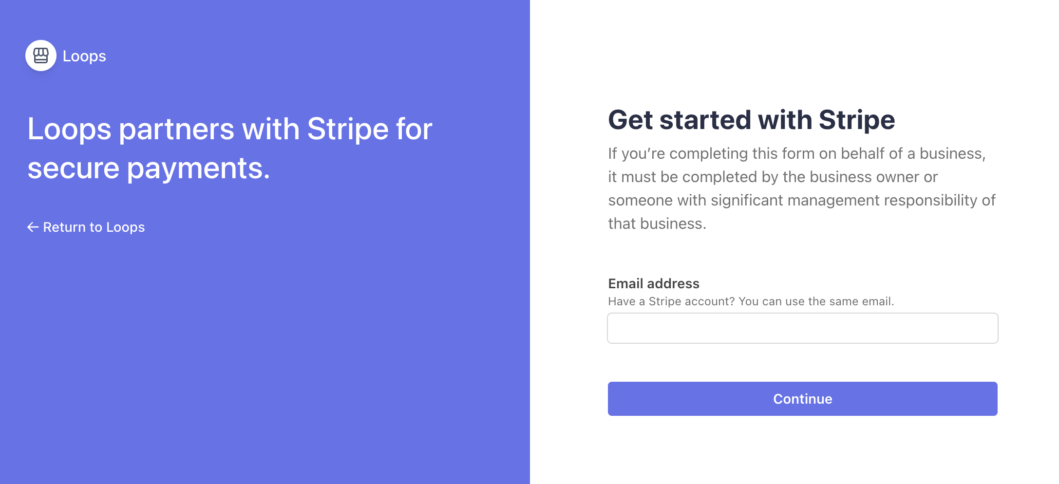 Stripe Connection Page