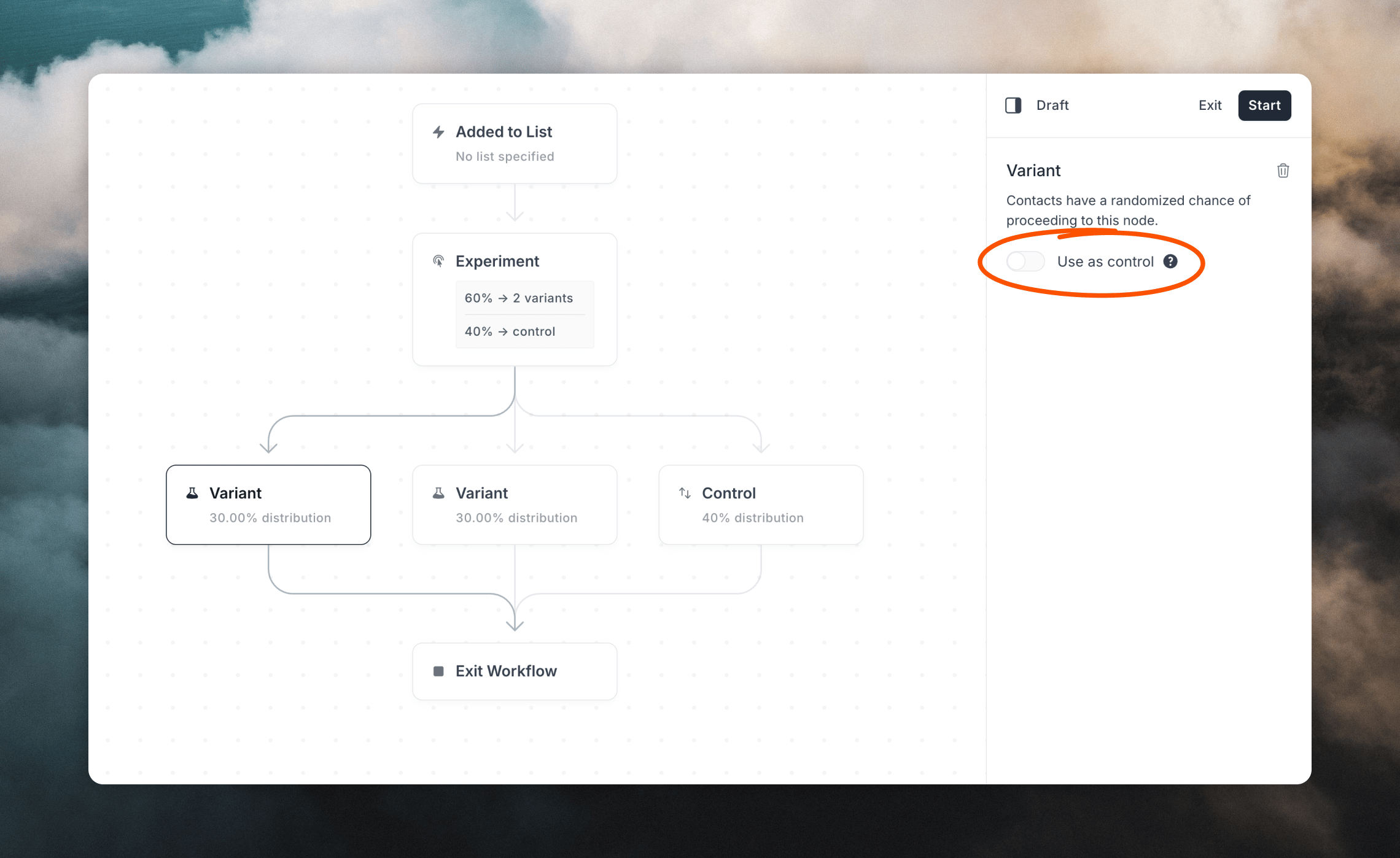 Changing the control node