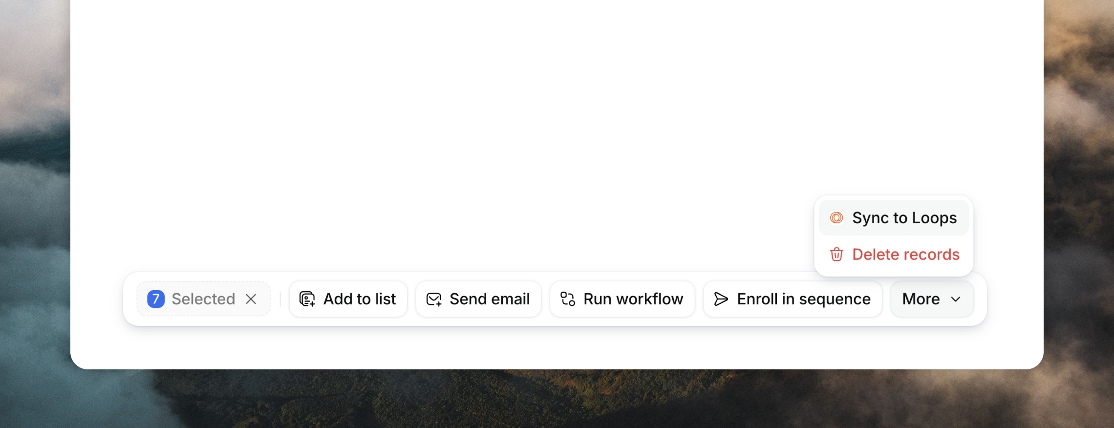 Sync to Loops button