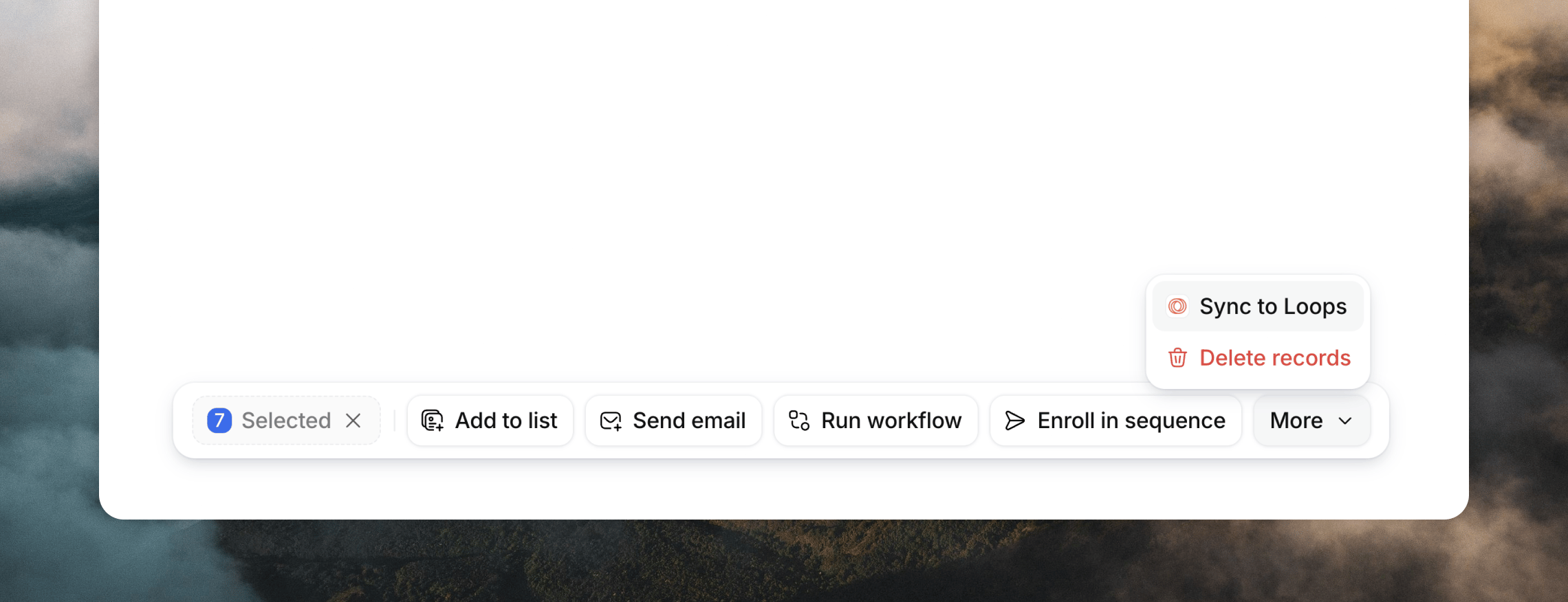 Sync to Loops button