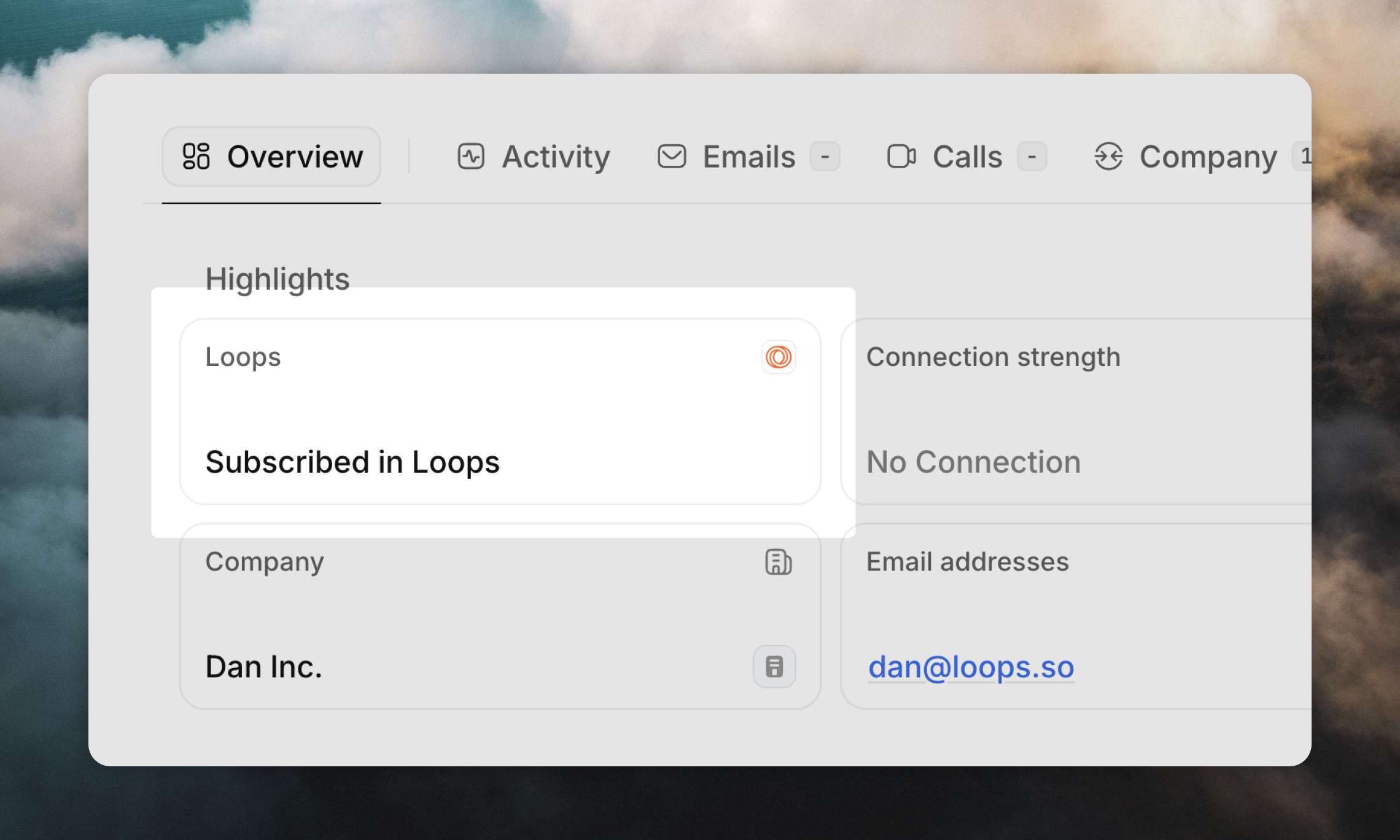 Loops widget