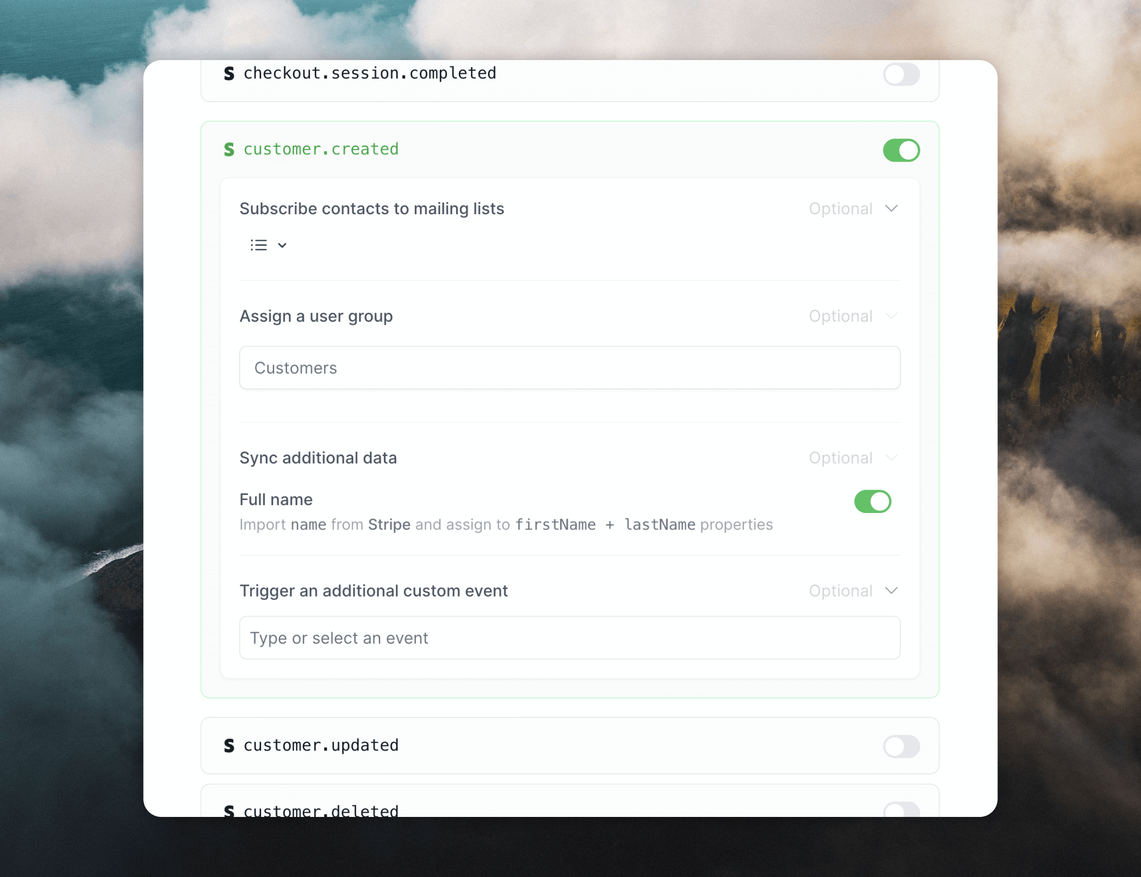 Incoming webhook configuration