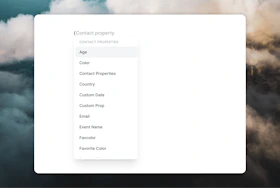 Dynamic content menu opened by typing the opening brace