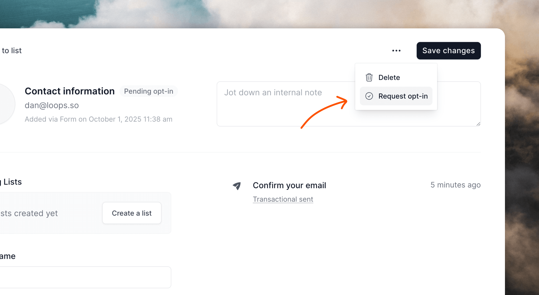 Request opt-in
