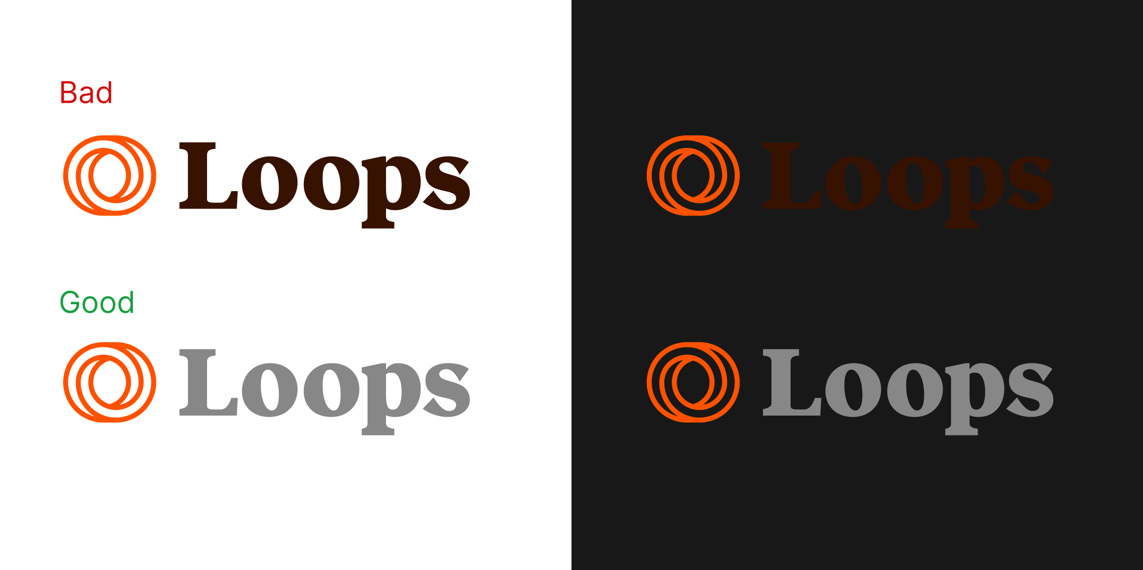 Use grey or colored logos