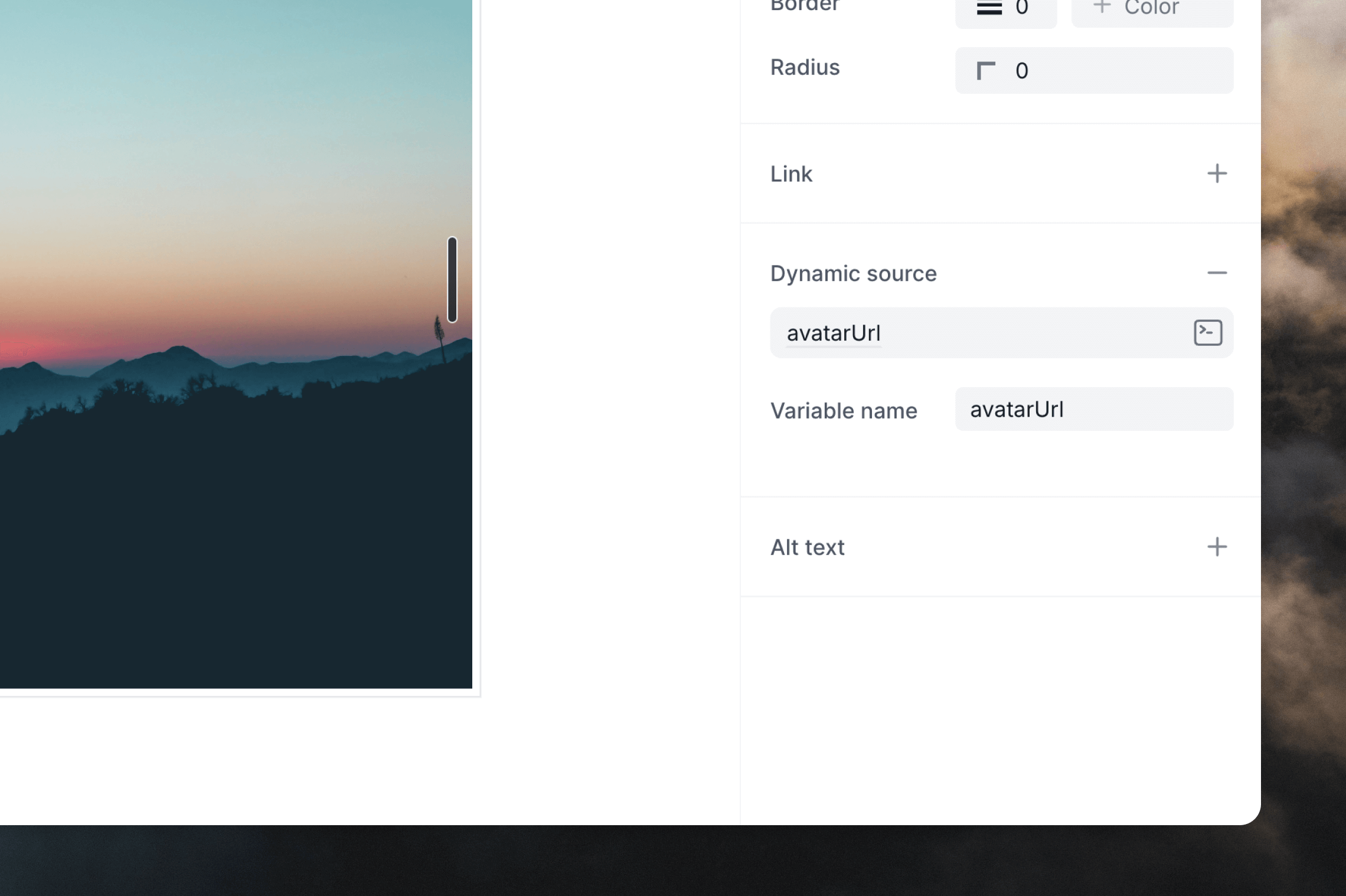 Adding a dynamic image