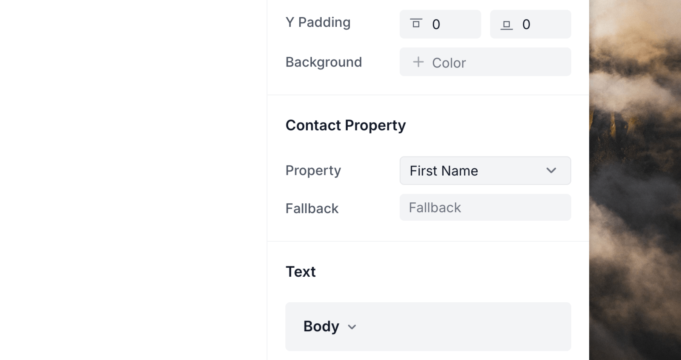 Selecting the First Name property
