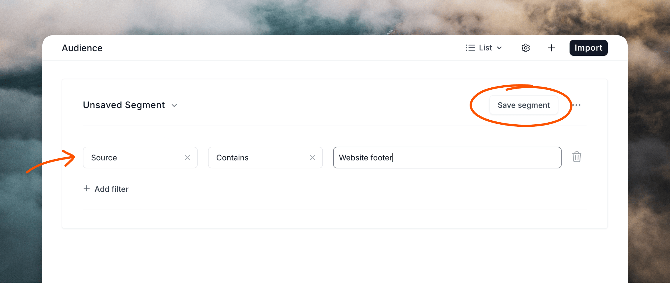 Create a segment