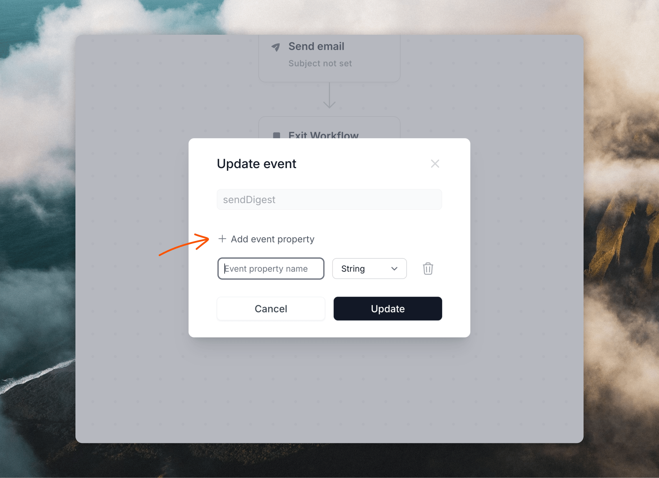 Adding event properties