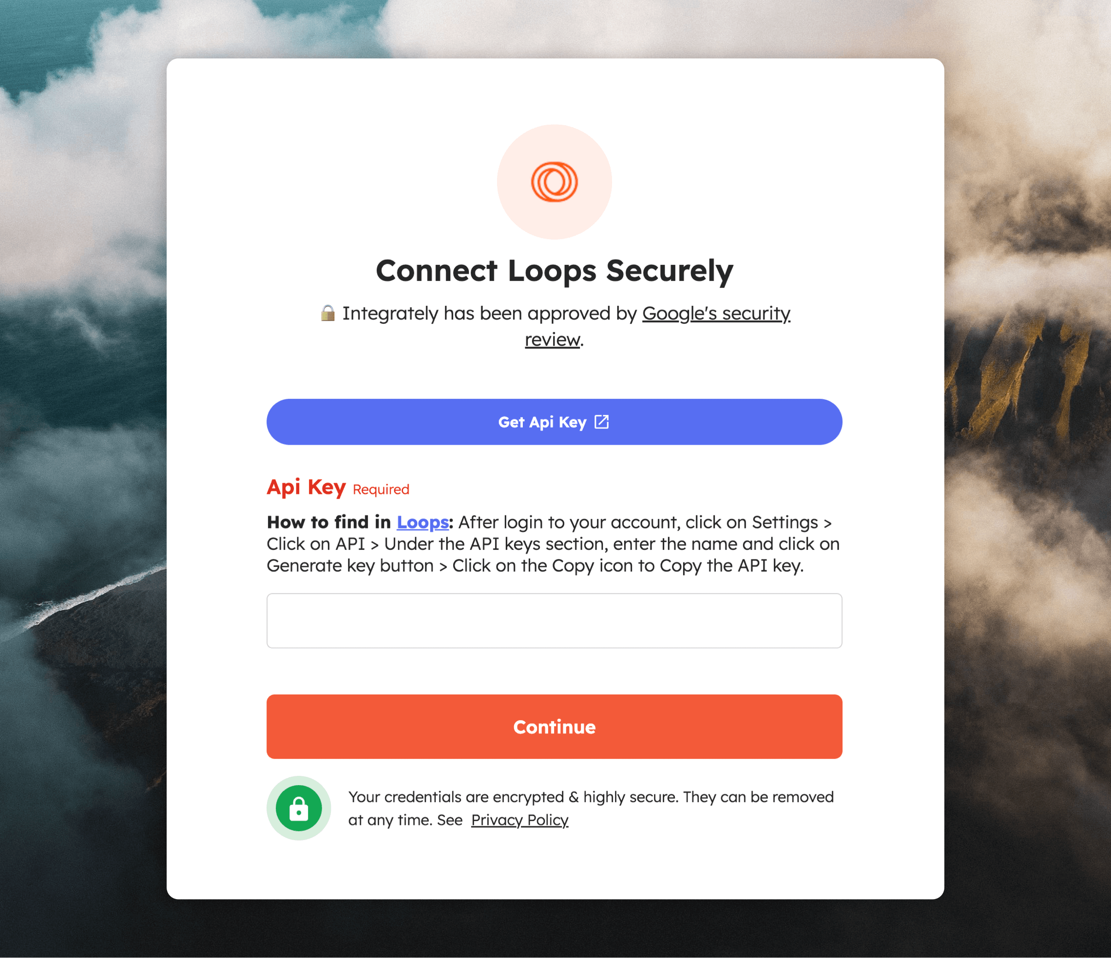 Add Loops API key