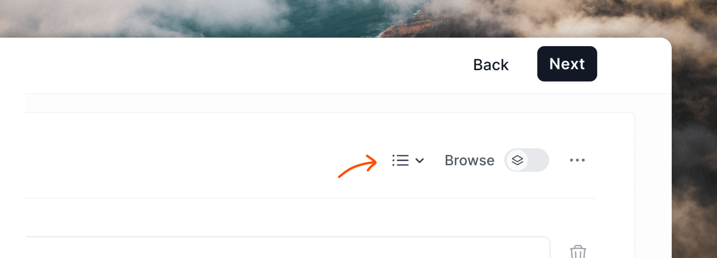 Select a mailing list