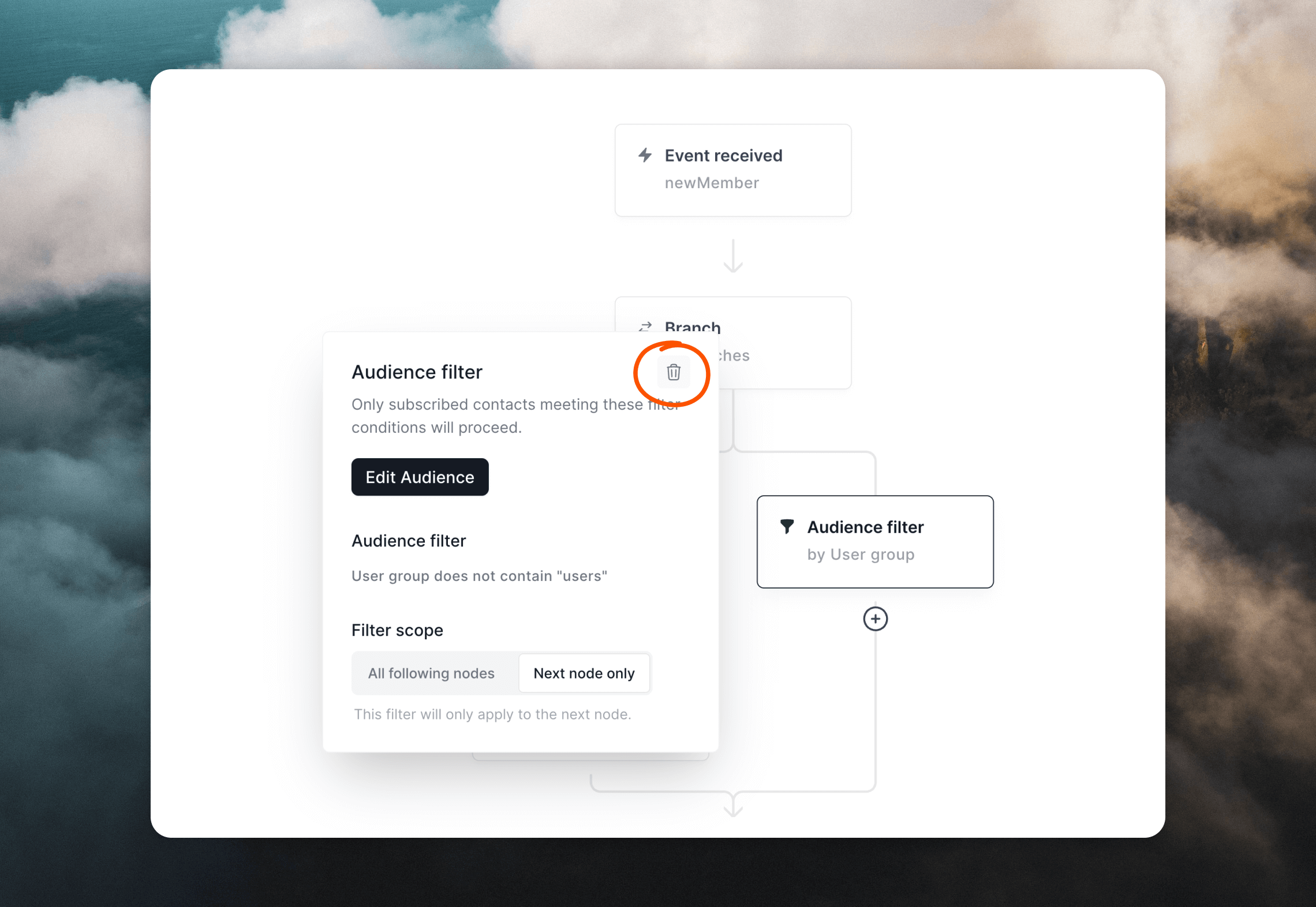 Delete single branch
