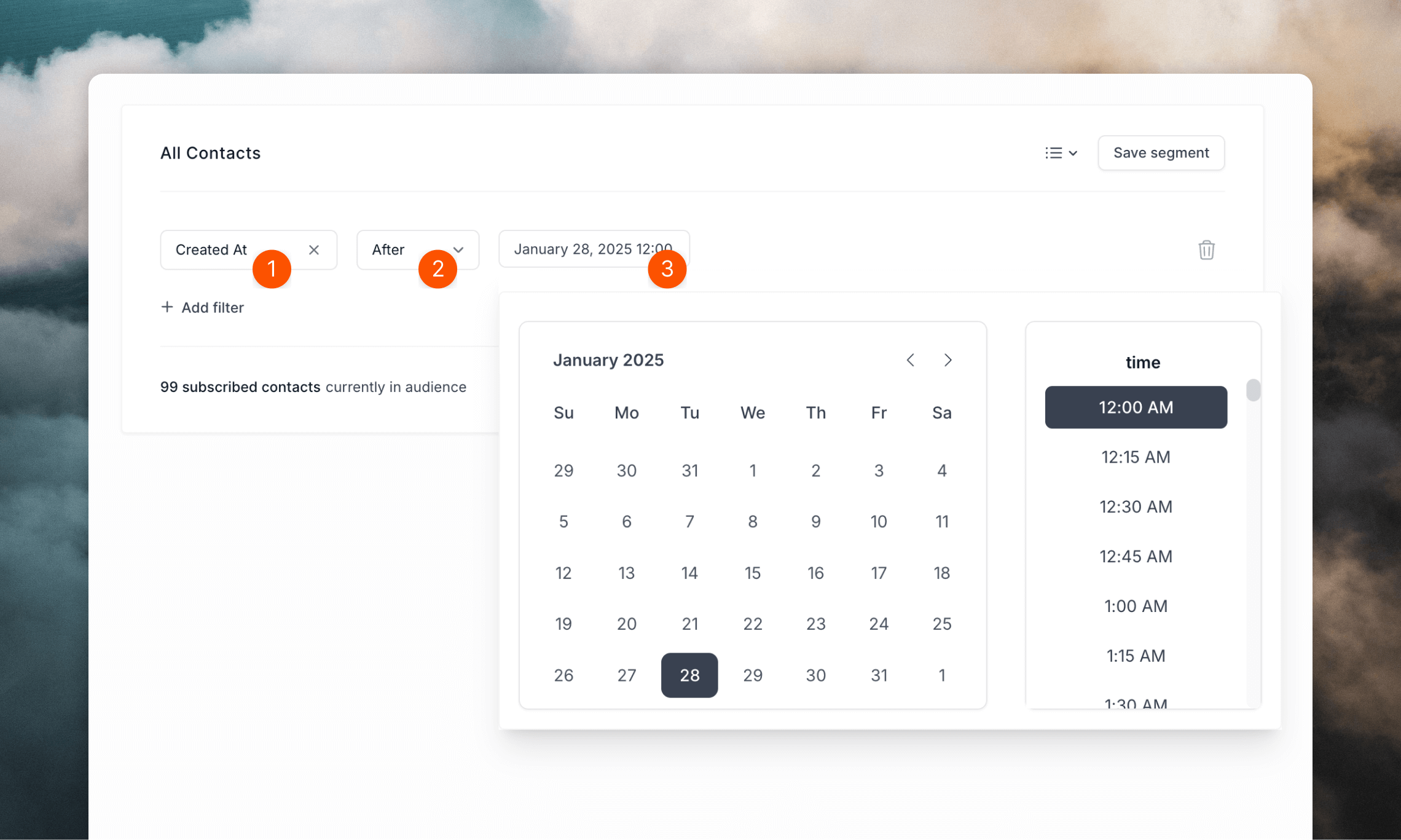 Selecting an active audience
