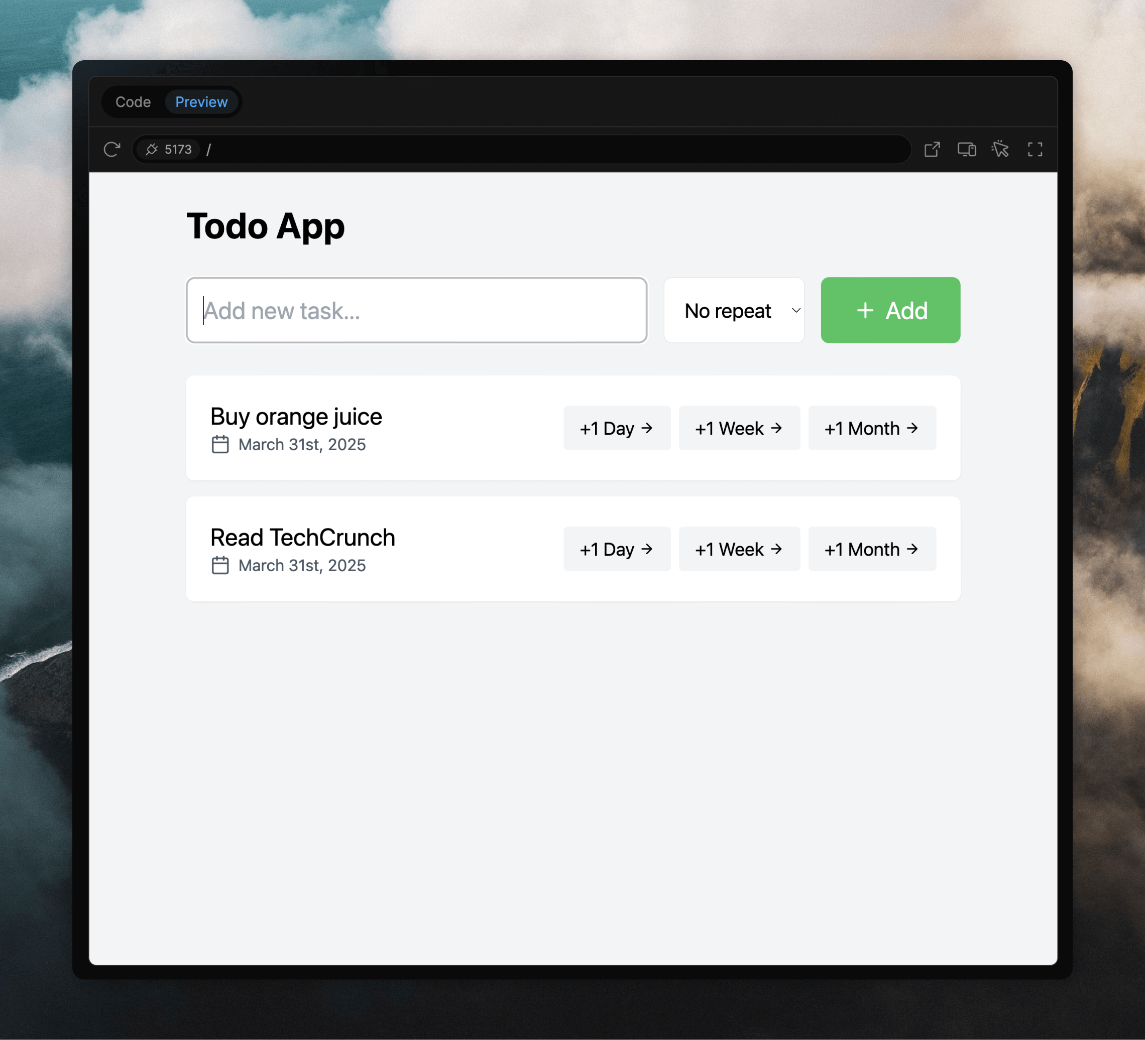 My new to-do app