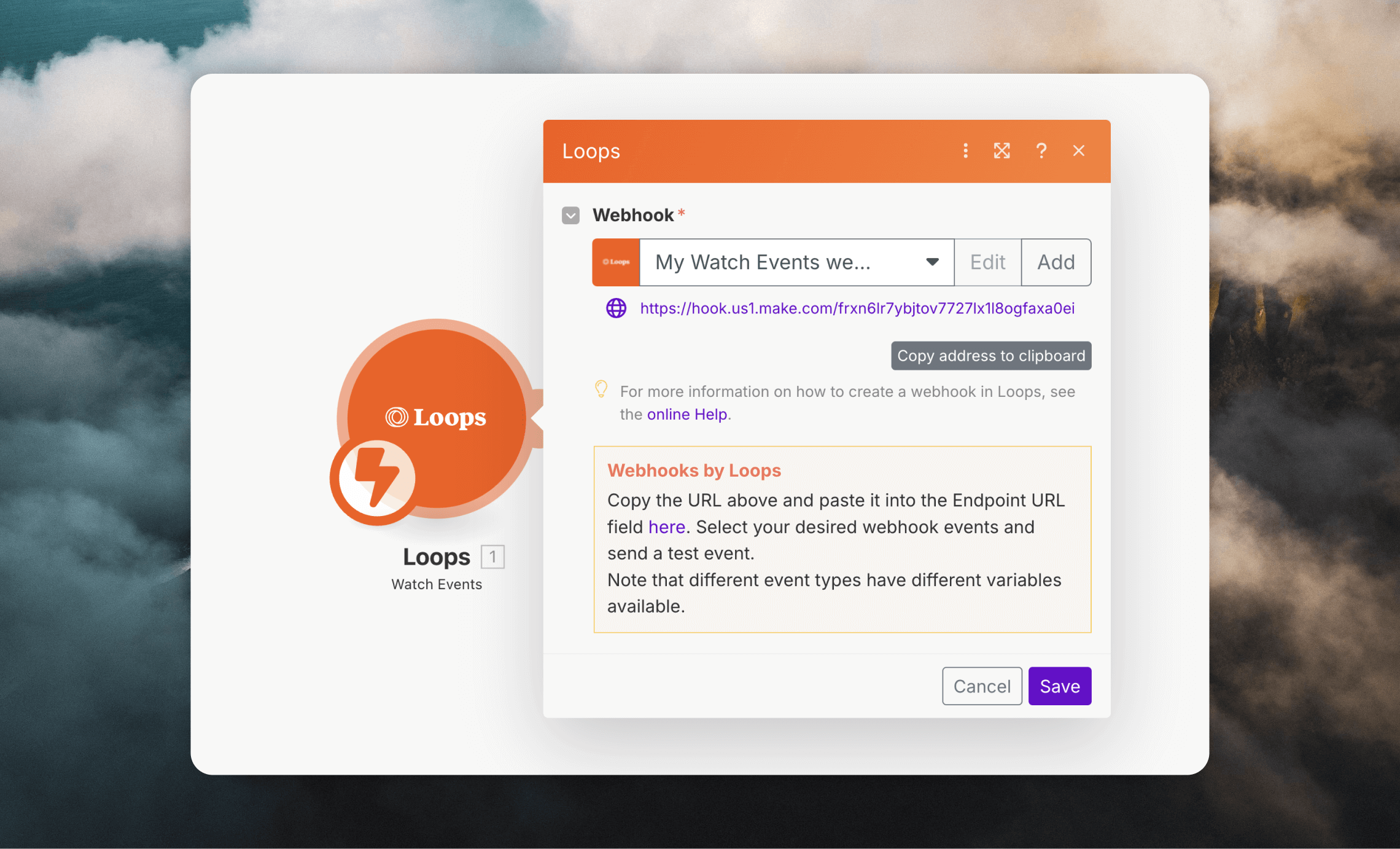 Make webhook settings