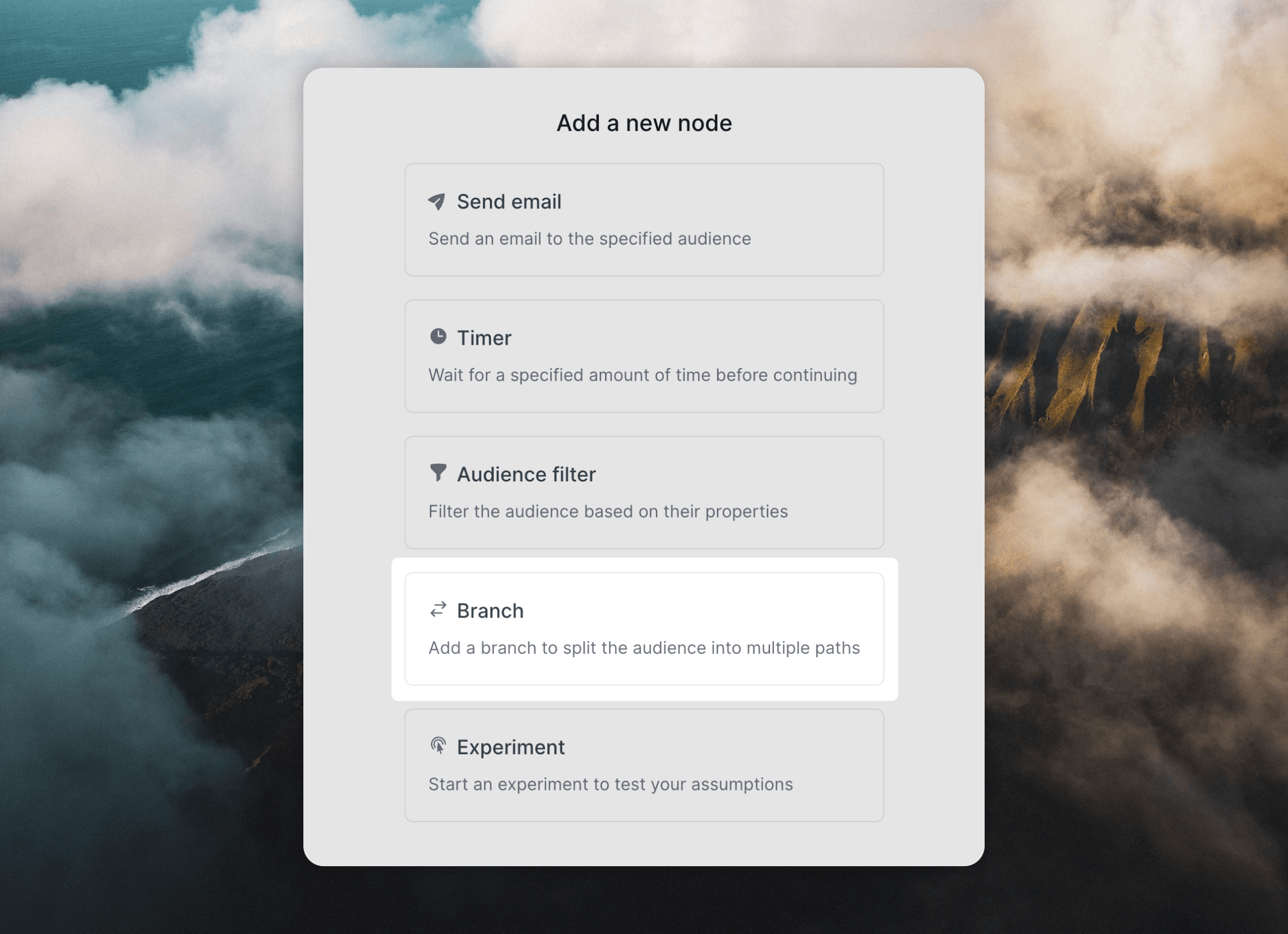 Adding a node to a branch
