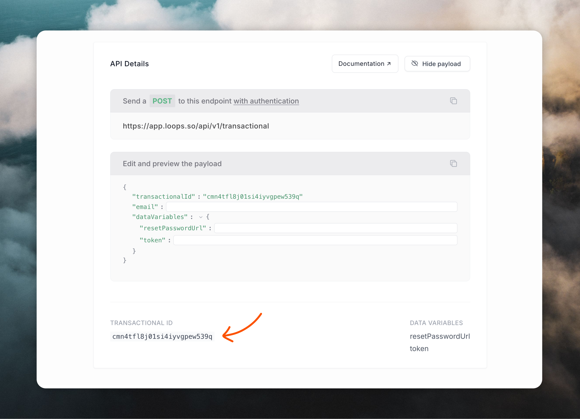 Copying the transactional ID