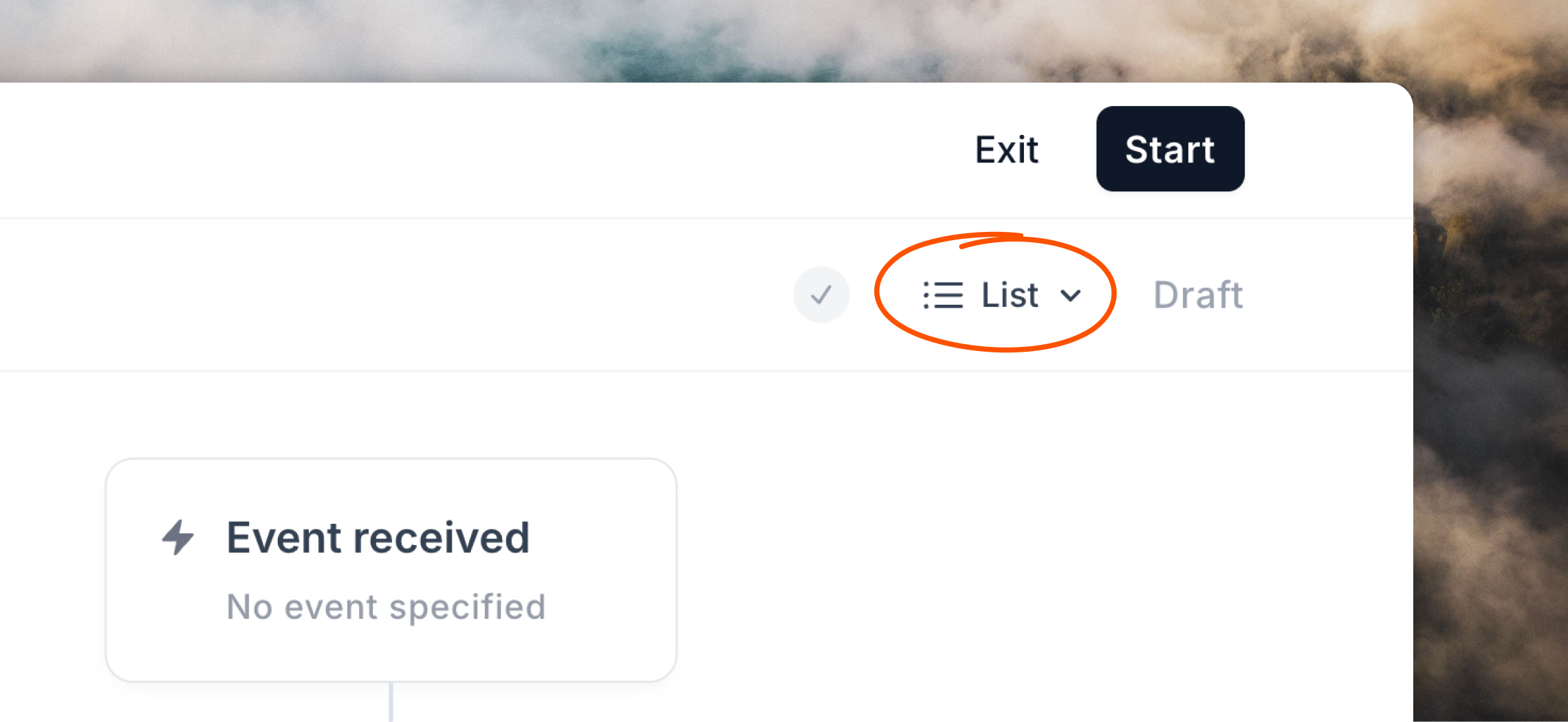 Mailing list selector in loop builder