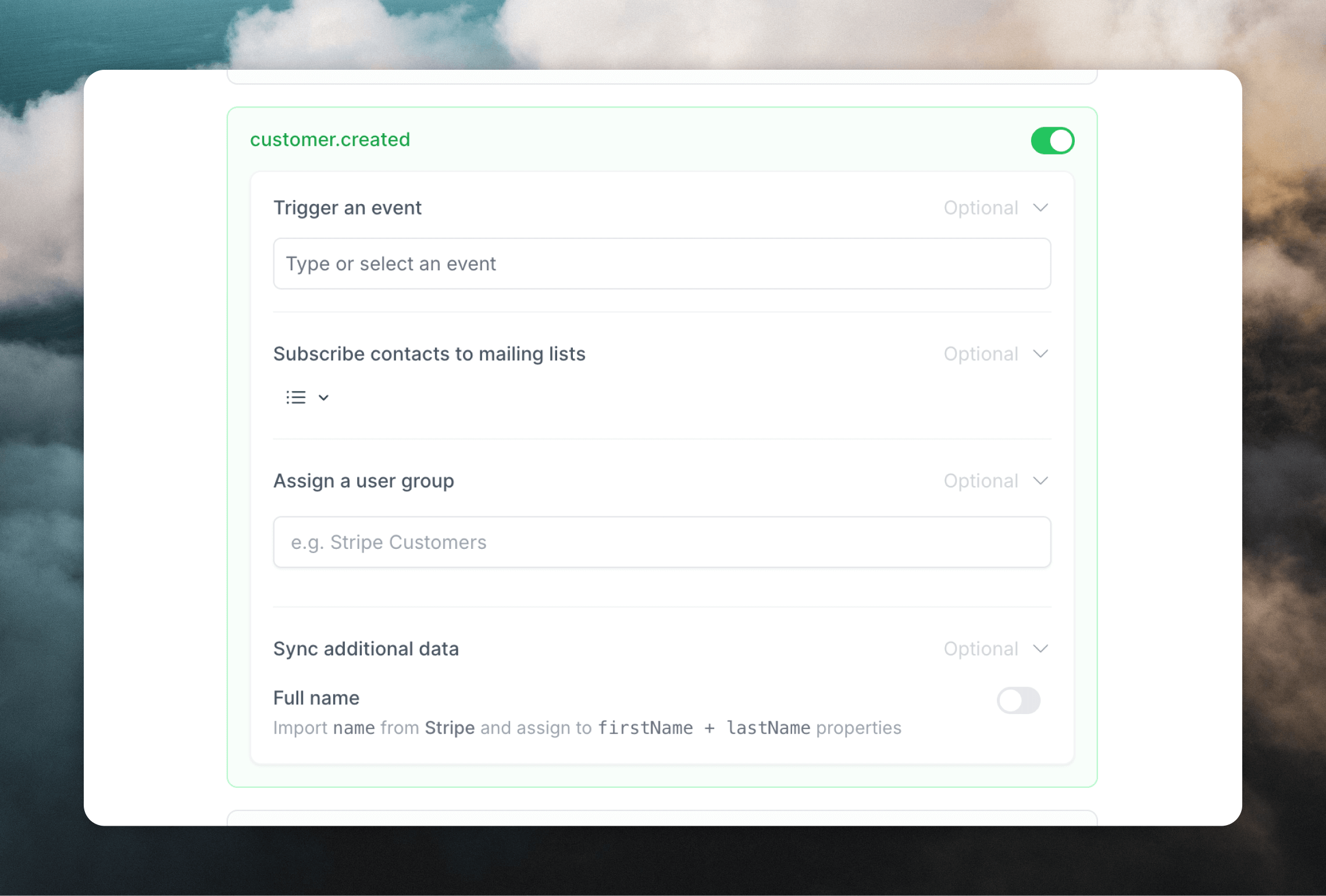 Incoming webhook configuration