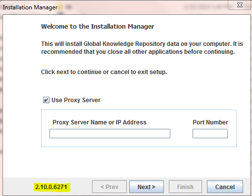 Install Manager Welcome